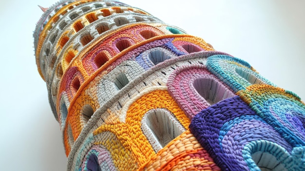 close up colorful stitches